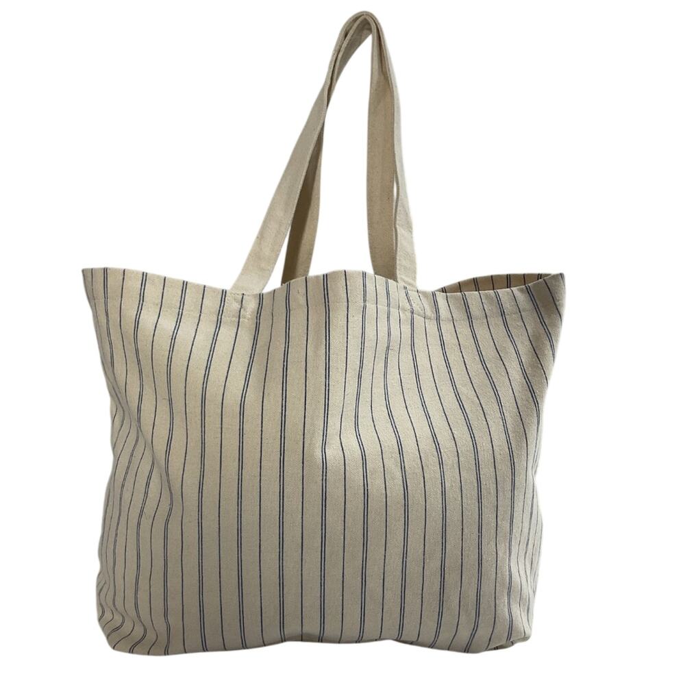 Sézane Striped Sand And Blue Tote Bag Size OS - Picture 2 of 6